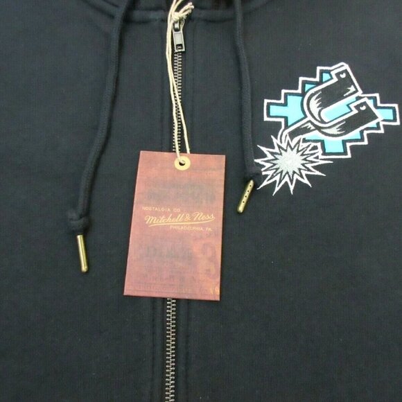 COPY - Mitchell & Ness Men's San Antonio Spurs Full Zipper Hoodie Sweatshirt Bl… - Picture 3 of 5